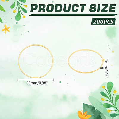 200Pcs Brass Linking Rings UNKW-UN0002-99A-1