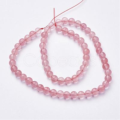 Cherry Quartz Glass Beads Strands Z0ND1012-1