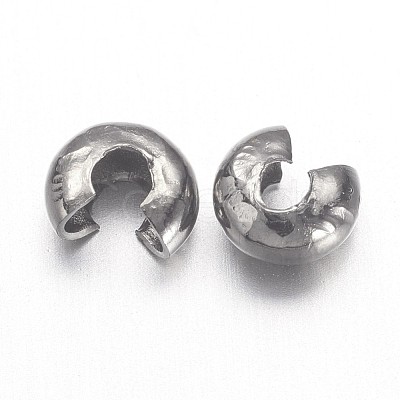 Iron Crimp Beads Covers X-IFIN-H028-B-1