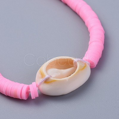 Handmade Polymer Clay Heishi Beads Braided Bracelets BJEW-JB04318-1
