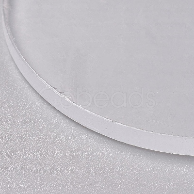 Transparent Blank Acrylic Pendants X-TACR-WH0002-09B-1