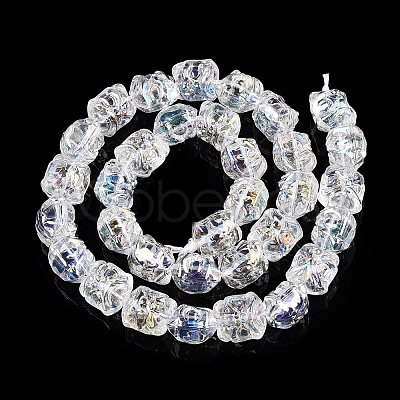 Transparent Electroplate Glass Beads Strands EGLA-N012-13-1