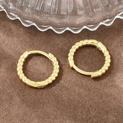 Brass Huggie Hoop Earrings KK-CBA8324-18B-G-1