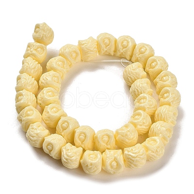 Synthetic Coral Carved Beads Strands CORA-H003-02-1