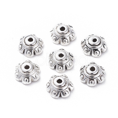 Tibetan Style Alloy Bead Caps LF0571Y-NF-1