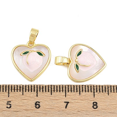 Natural White Shell Pendants KK-D005-04A-G-1