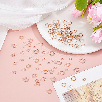 600Pcs 304 Stainless Steel Open Jump Rings STAS-ME0003-50-1