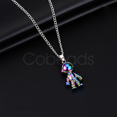 Alloy Pendant 201 Stainless Steel Chain Necklaces for Men FS-WG0EA78-09-1