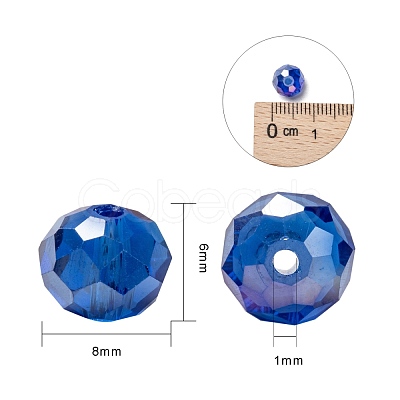 10 Colors Electroplate Glass Beads EGLA-JP0002-01B-8mm-1