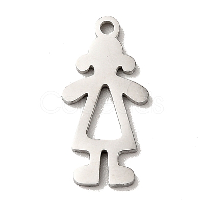 Non-Tarnish 304 Stainless Steel Textured Pendants STAS-J040-06B-P-1
