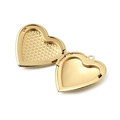 Brass Locket Pendants KK-P342-01A-G-1