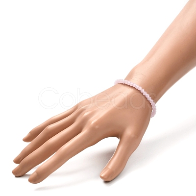 Faceted Glass Rondelle Beads Stretch Bracelet for Kid BJEW-JB06807-20-1