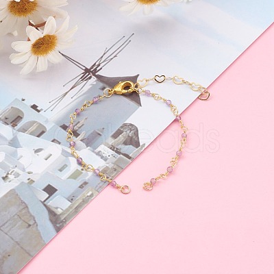 Natural Mixed Stone Handmade Beaded Chains Bracelet Making AJEW-JB00907-1