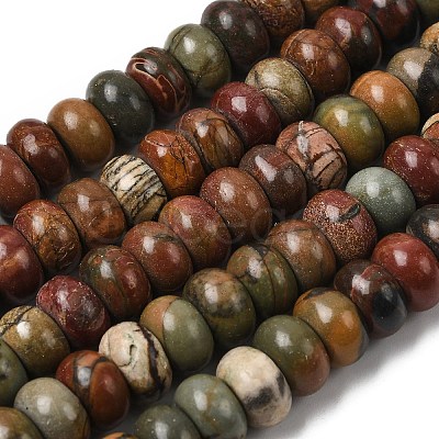 Natural Picasso Stone/Polychrome Jasper Beads Strands G-A280-A27-03-1