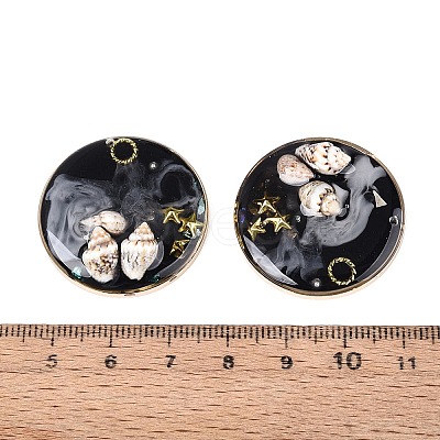 Brass & Epoxy Resin Pendants KK-Q082-04KCG-03-1
