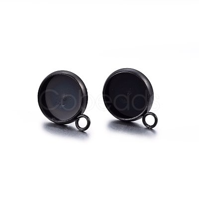 304 Stainless Steel Stud Earring Settings STAS-H467-08B-16mm-1