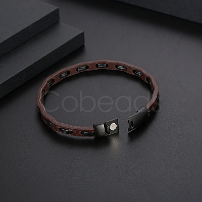 Leather Cord Bracelets for Men WG751FF-01-1