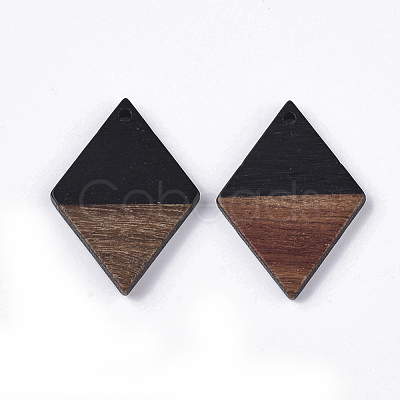 Resin & Walnut Wood Pendants RESI-Q210-009A-A01-1