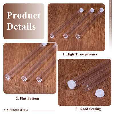 Transparent Tube Plastic Bead Containers with Lids CON-WH0092-81A-1