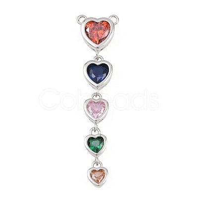 Brass Micro Pave Cubic Zirconia Pendants KK-K418-03A-P-1