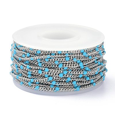 304 Stainless Steel Enamel Curb Chains CHS-P013-01P-03-1