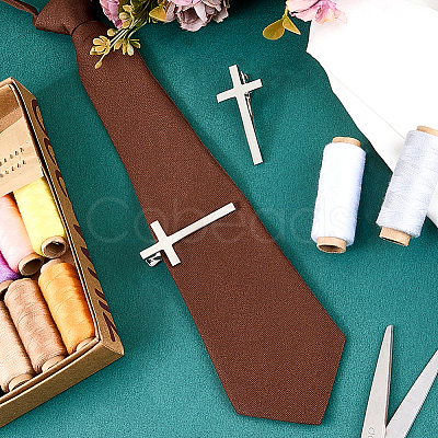 Brass Tie Clips BUTT-WH0024-064P-1