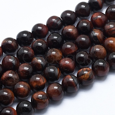 Natural Tiger Eye Bead Strands G-P370-03-8mm-1
