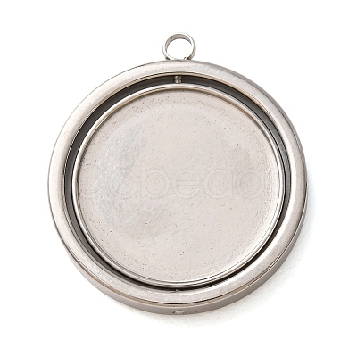 304 Stainless Steel Pendant Cabochons Settings SA-CBA8B85-07P-1