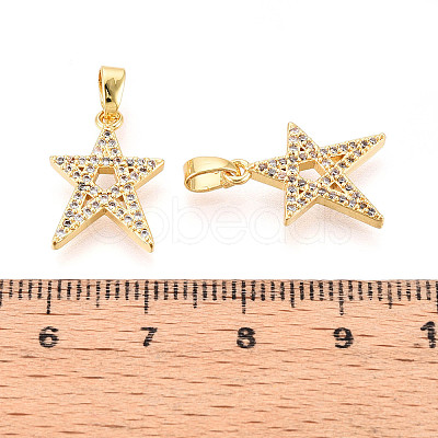 Brass Micro Pave Cubic Zirconia Pendants KK-N257-63G-1