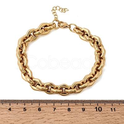 304 Stainless Steel Link Chain Bracelets for Women BJEW-P388-01G-1