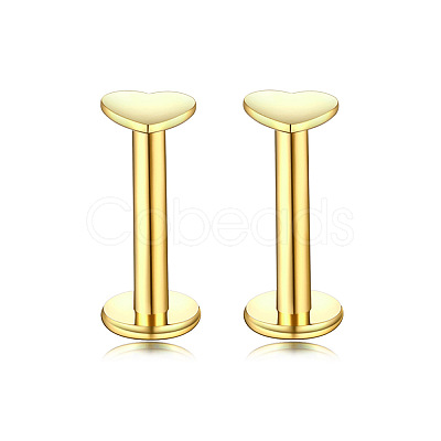 Flat Round Stainless Steel Clear Cubic Zirconia Internally Threaded Labrets WG955BE-07-1