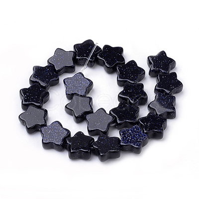 Synthetic Blue Goldstone Beads Strands X-G-R451-08B-1