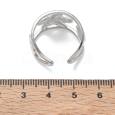 304 Stainless Steel Cuff Open Rings SA-CBAF5A1-05P-1