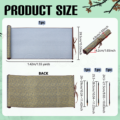 1Pc Polyester & Plastic & Alloy Chinese Calligraphy Brush Water Writing Magic Cloth AJEW-PH0008-92A-1