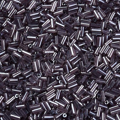 Transparent Colours Luster Glass Bugle Beads SEED-N005-001-A03-1