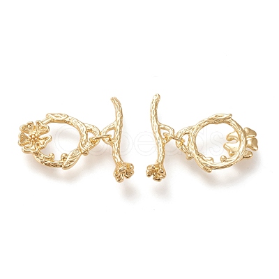 Brass Toggle Clasps KK-F820-02G-1