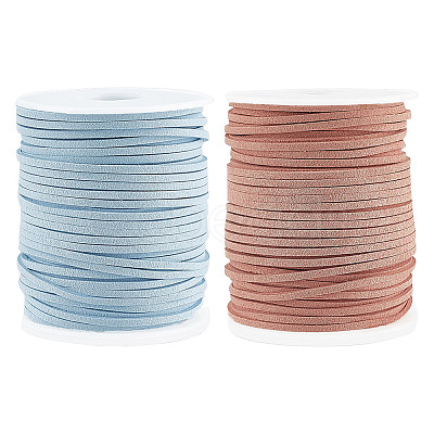 2 Rolls 2 Colors Flat Faux Suede Cord OCOR-DC0001-05-1