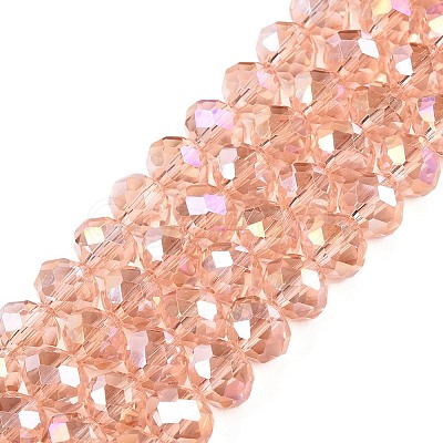 Electroplate Glass Beads Strands EGLA-A044-T8mm-B21-1