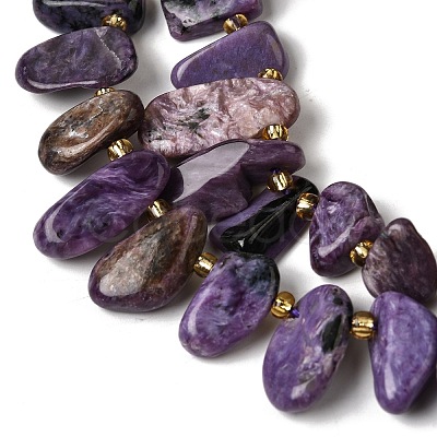 Natural Charoite Beads Strands G-P604-A29-01-1