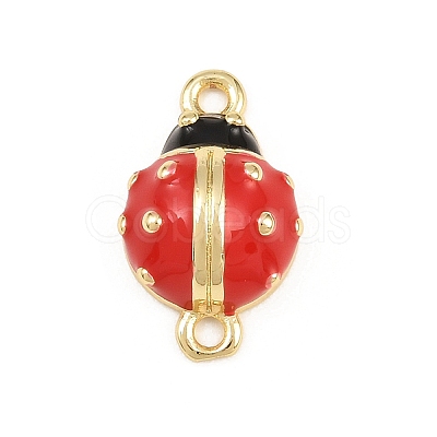 Brass Enamel Insect Connector Charms KK-L275-64G-02-1