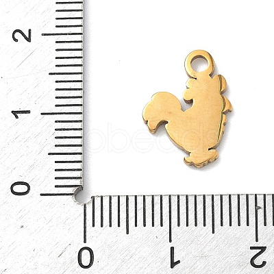 304 Stainless Steel Enamel Pendants STAS-G374-01G-10-1