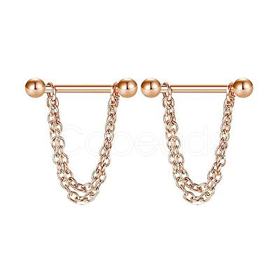 304 Stainless Steel Nipple Rings WG03B2E-11-1