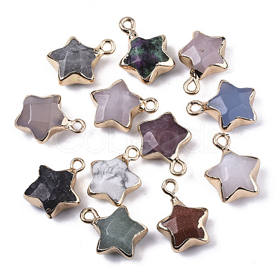 Natural & Synthetic Mixed Gemstone Pendants G-N326-36-1