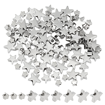 90Pcs 3 Styles Brass Beads KK-AR0004-45B-1