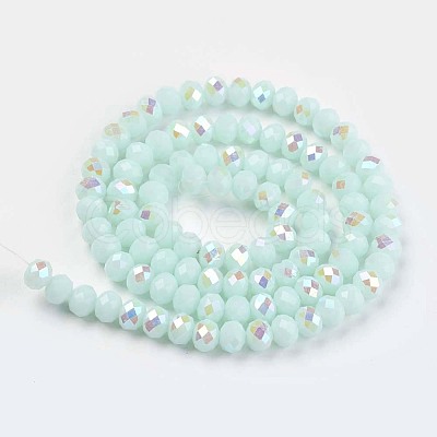 Electroplate Opaque Solid Color Glass Beads Strands LS-EGLA-A034-P2mm-L09-1