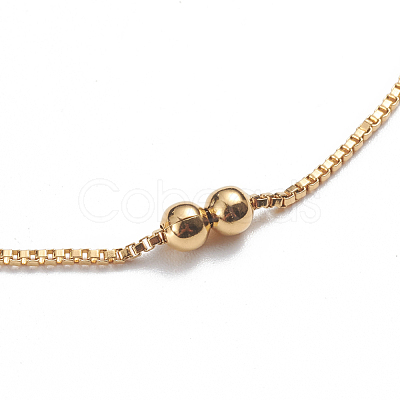 304 Stainless Steel Box Chain Anklets AJEW-G024-12G-1