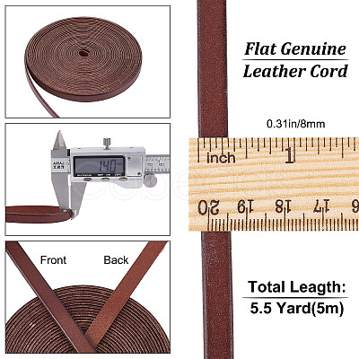 Flat Leather Jewelry Cord WL-GF0001-06B-02-1