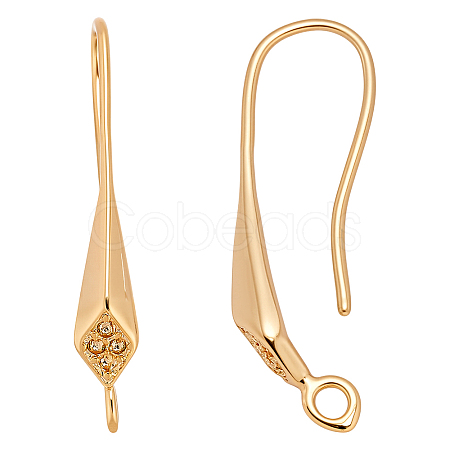 30Pcs Rack Plating Eco-friendly Brass Earring Hooks KK-ME0002-43-1