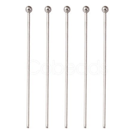 Tarnish Resistant 304 Stainless Steel Ball Head Pins STAS-K146-045-35x0.7mm-1