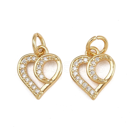 Brass Micro Pave Cubic Zirconia Pendants ZIRC-I367-05G-02-1